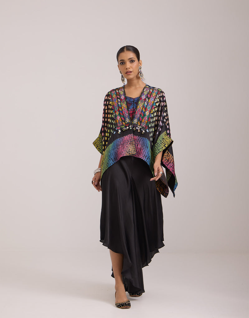 Cape And Asymmetrical Pants Set