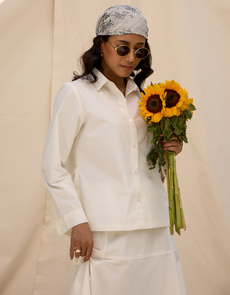 White Box Pleat Shirt