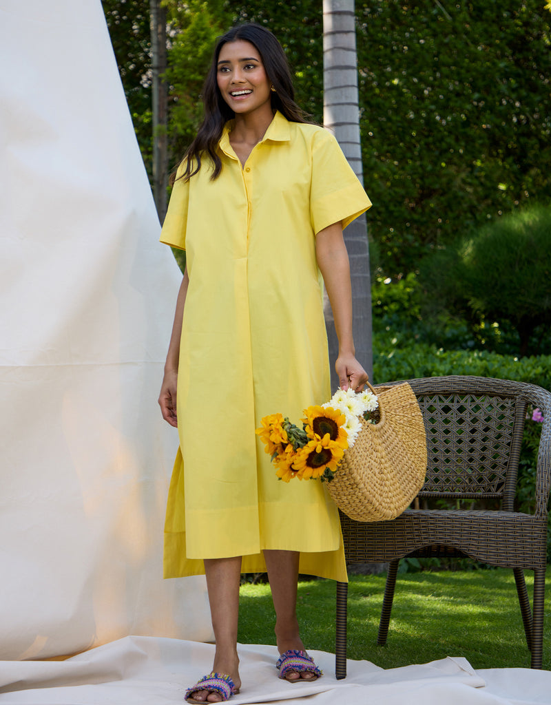 Sunflower Yellow Shirt Dress